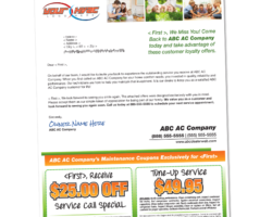8.5 x 11 Lost Customer Letter Sample Letter Image
