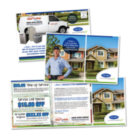 6 x 14 Fold Over New Mover Postcard Carrier Sample Post Card