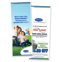 4.25 x 11 Doorhanger, Service Call Offer Coupon HVAC-Carrier Sample Image
