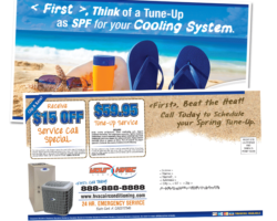 6 x 11 Summer Post Card Seasonal HVAC Sample Mailer
