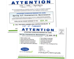 4 x 6 Service Appointment Reminder Post Card